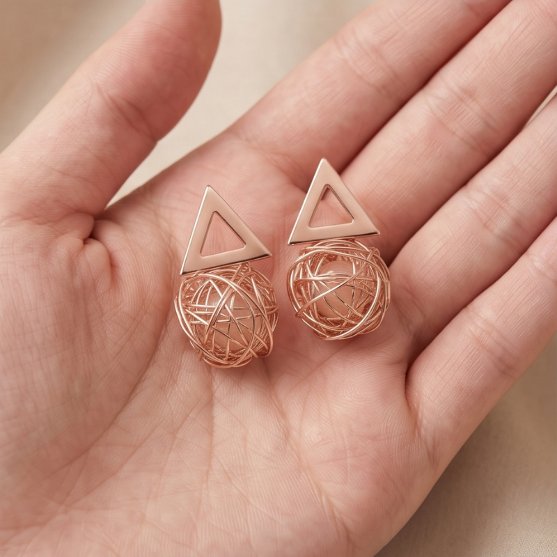 Triangle Pearl Nest Drops